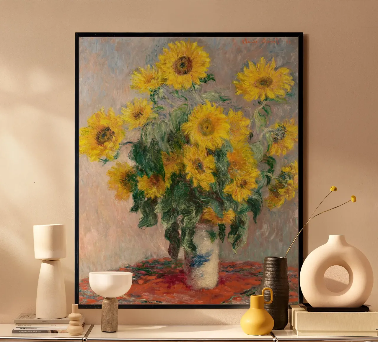Claude Monet - Bouquet di girasoli poster da Art History