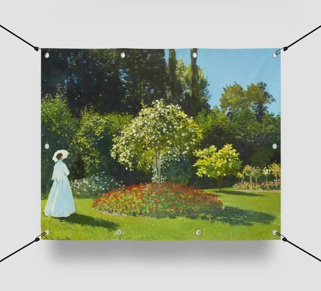 Claude Monet - Signora in giardino telo in pvc da Jolie Prints