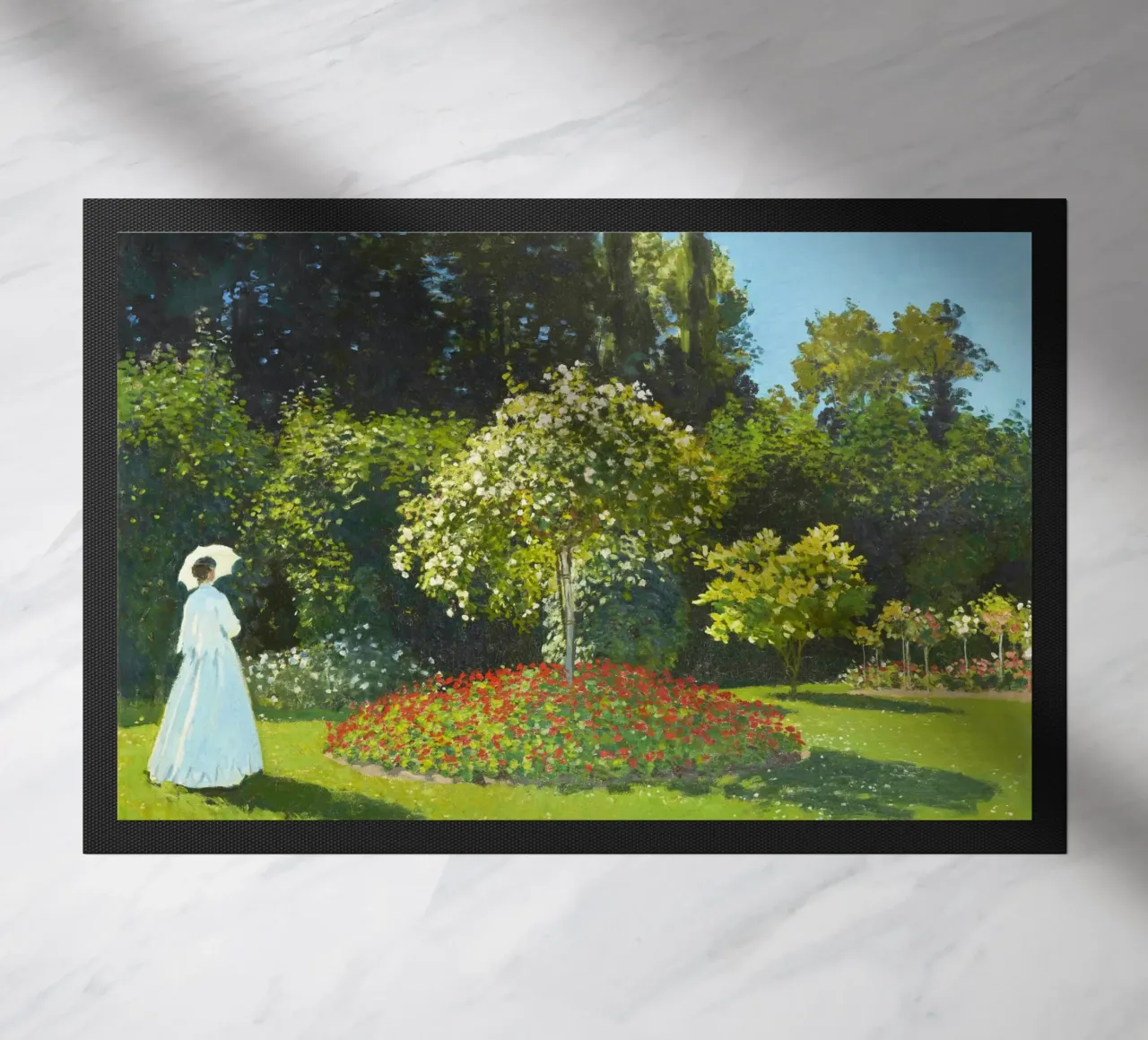 Claude Monet - Signora in giardino zerbino da Jolie Prints