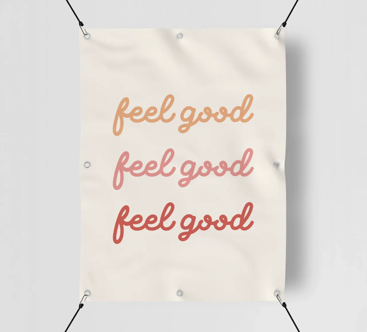 Feel good optimistic typography telo in pvc da dericktype
