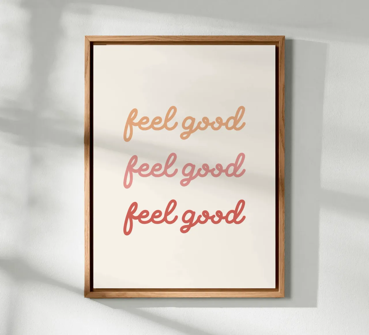 Feel good optimistic typography alluminio dibond da dericktype