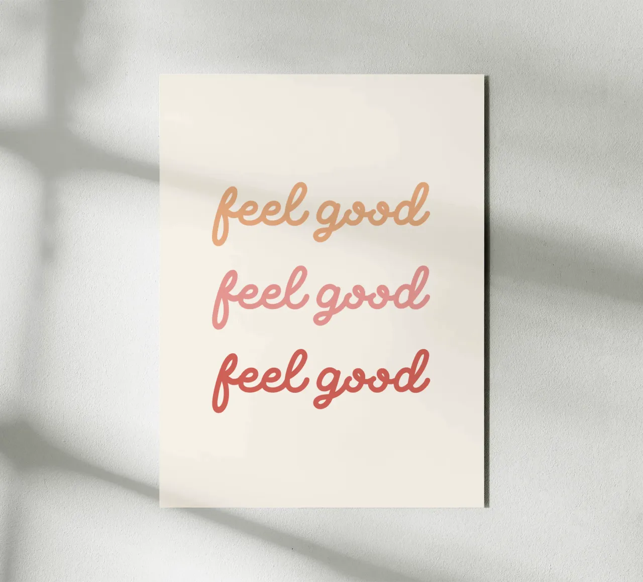 Feel good optimistic typography alluminio dibond da dericktype