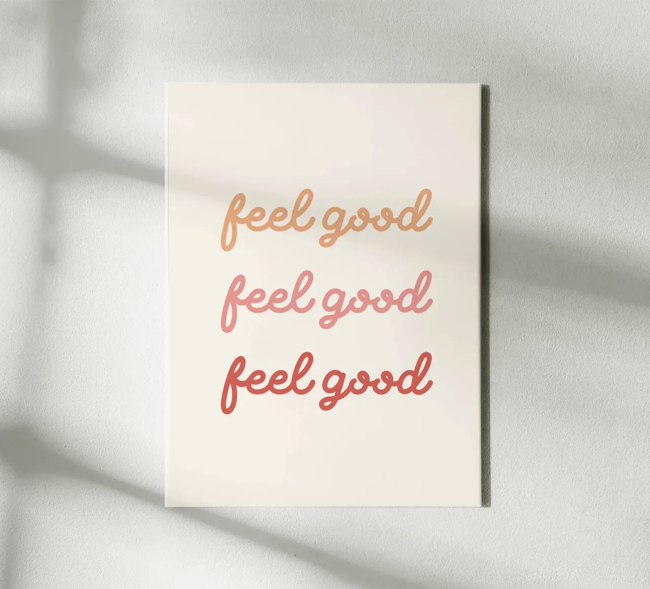 Feel good optimistic typography tela con Cornice a cassetta da dericktype