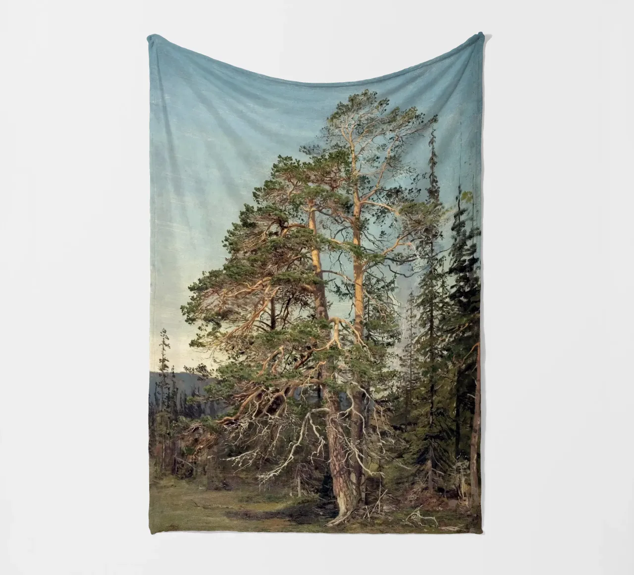 Pine Trees Landscape coperta in pile da apoloprints