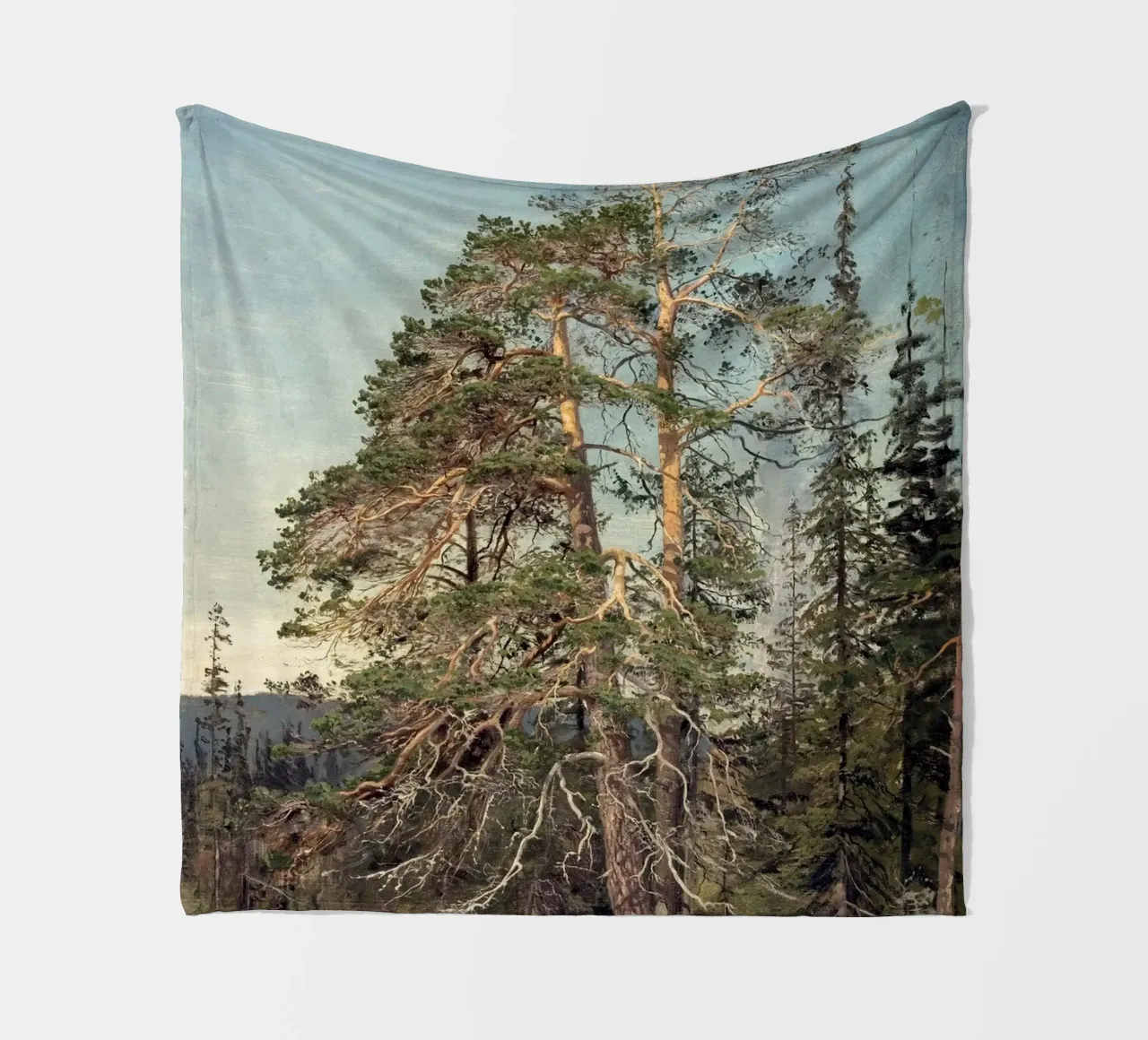 Pine Trees Landscape coperta in pile da apoloprints