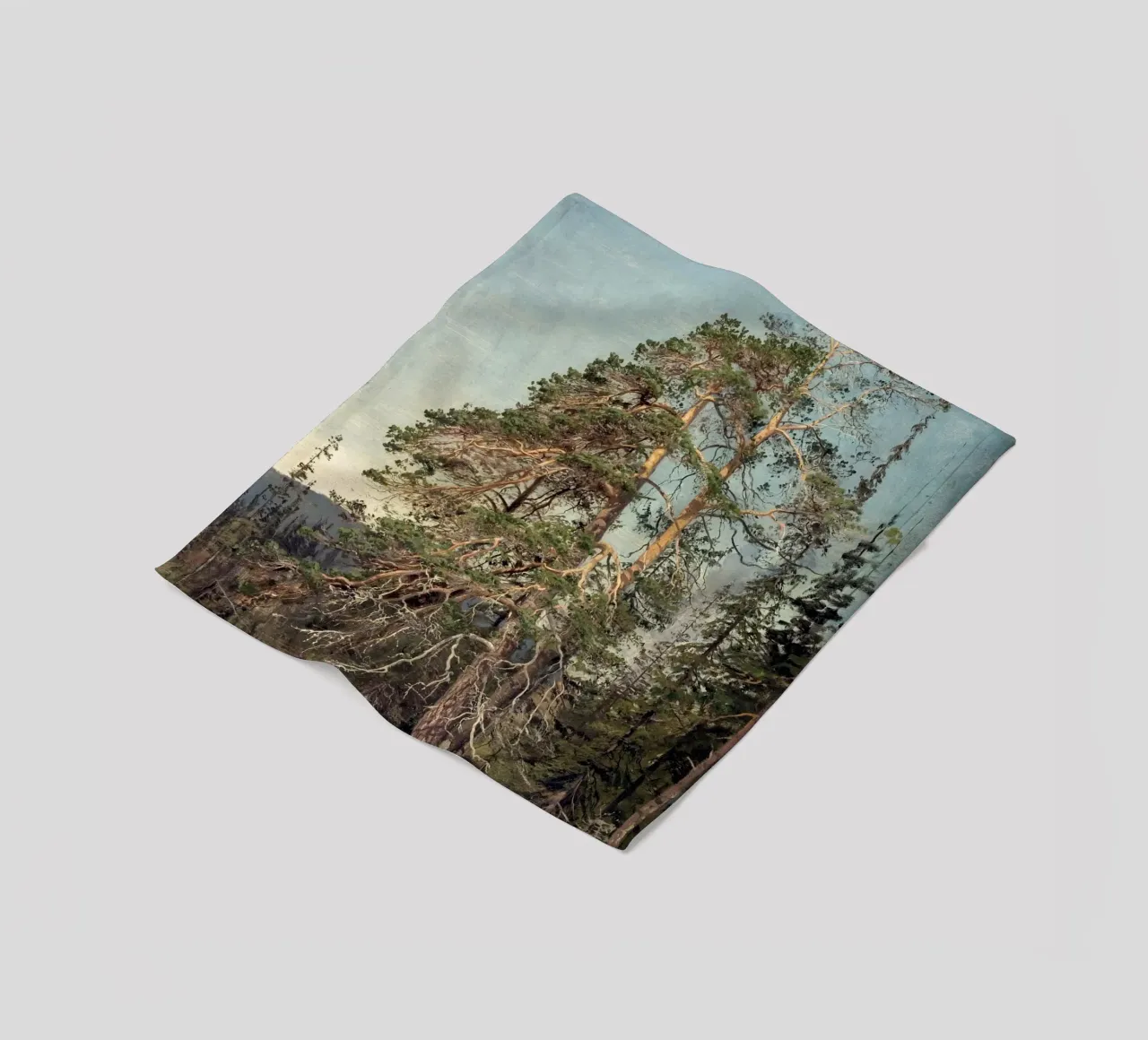 Pine Trees Landscape coperta in pile da apoloprints