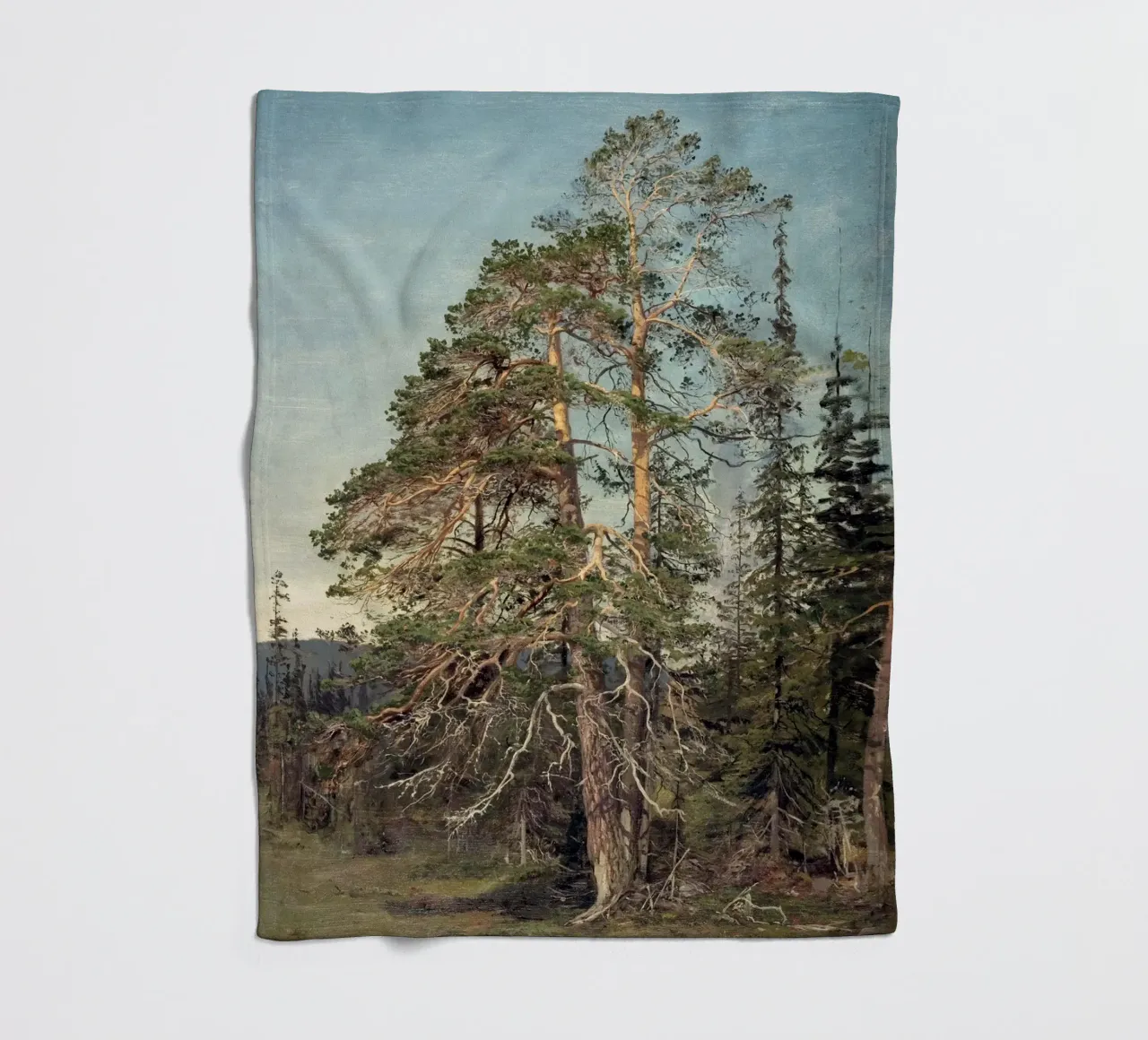 Pine Trees Landscape coperta in pile da apoloprints