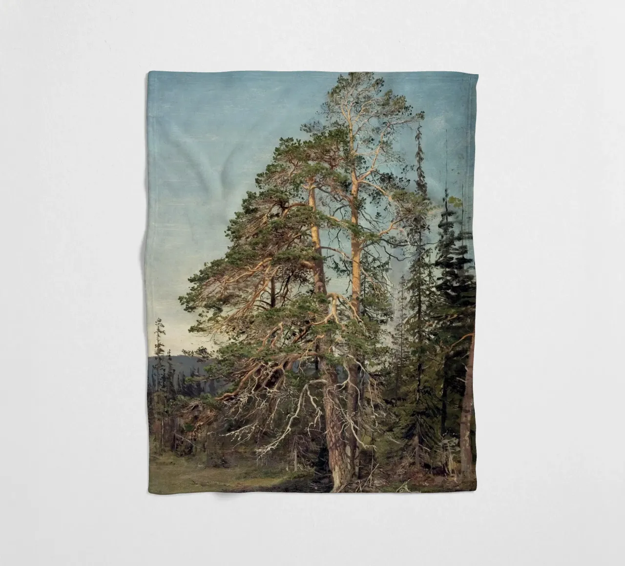 Pine Trees Landscape coperta in pile da apoloprints