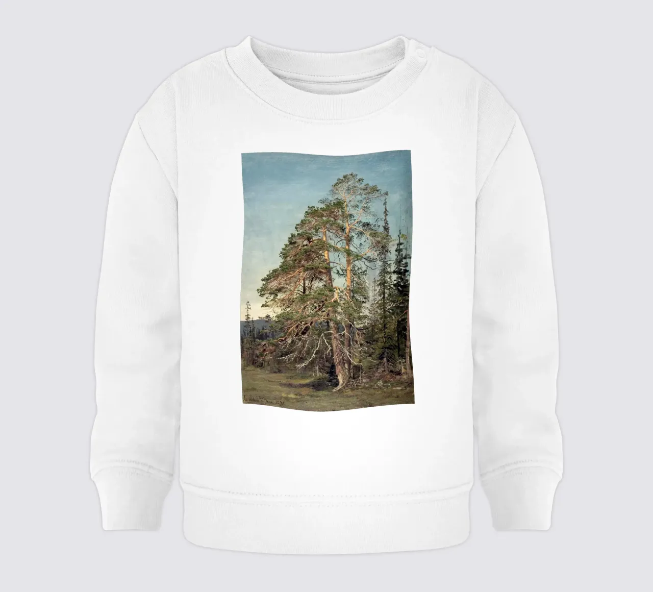 Pine Trees Landscape felpa neonato da apoloprints