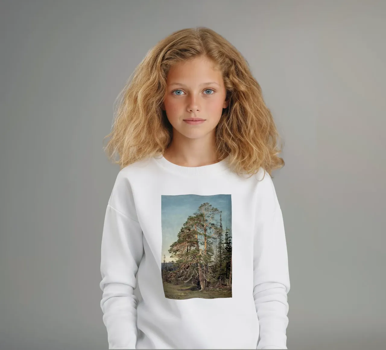 Pine Trees Landscape felpa bambino da apoloprints