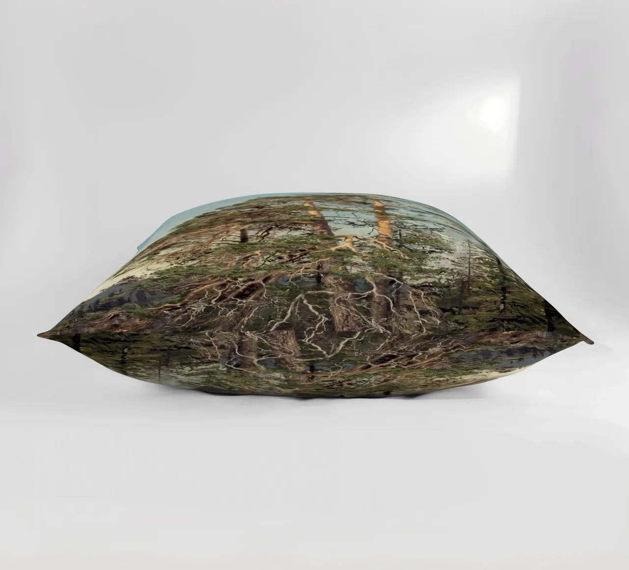 Pine Trees Landscape cuscino da apoloprints
