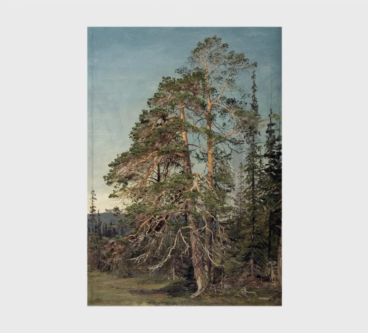 Pine Trees Landscape notebook by apoloprints