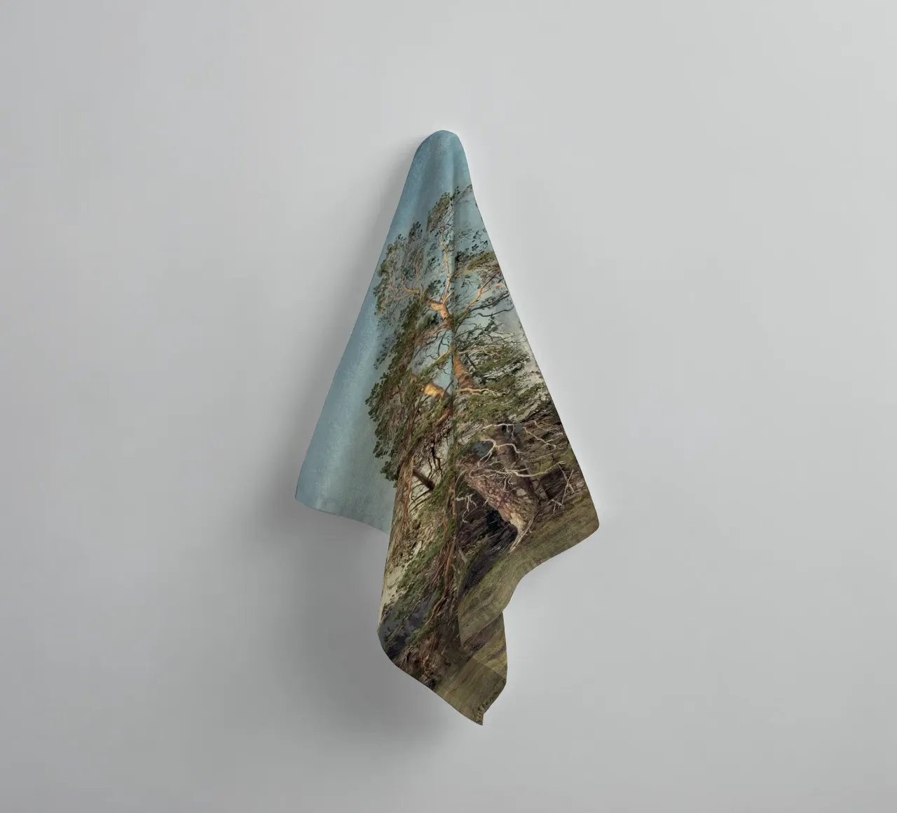 Pine Trees Landscape asciugamano da bagno da apoloprints