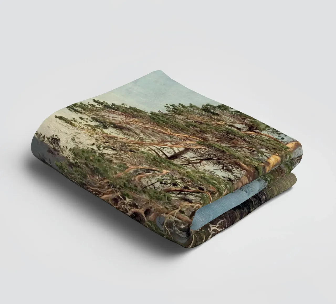 Pine Trees Landscape asciugamano da bagno da apoloprints