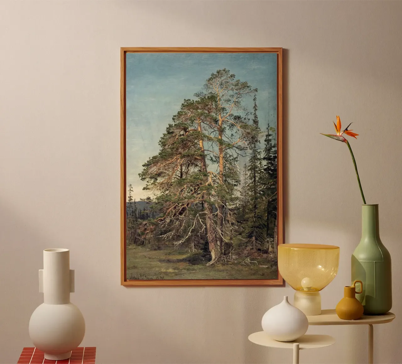 Pine Trees Landscape alluminio dibond da apoloprints