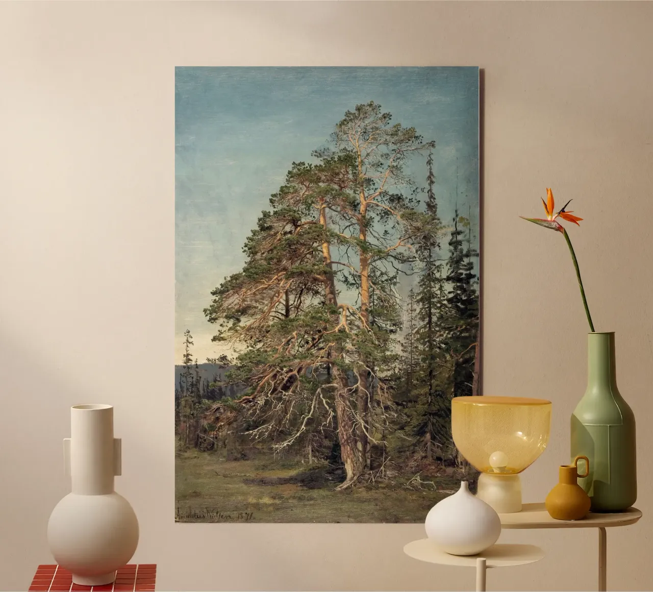 Pine Trees Landscape alluminio dibond da apoloprints
