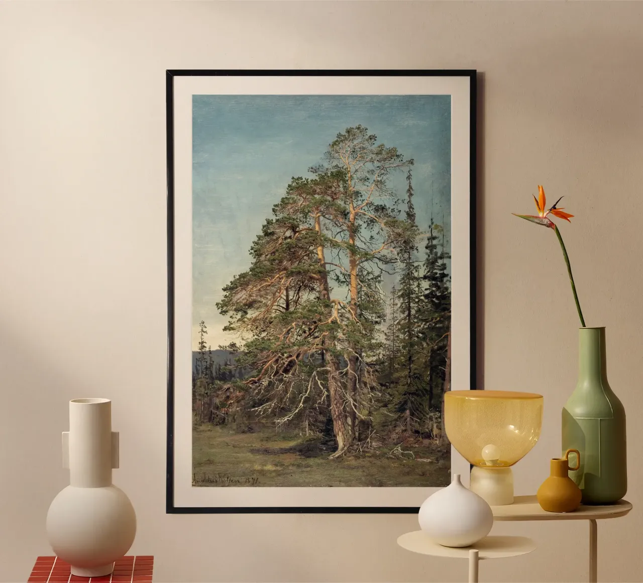 Pine Trees Landscape poster da apoloprints