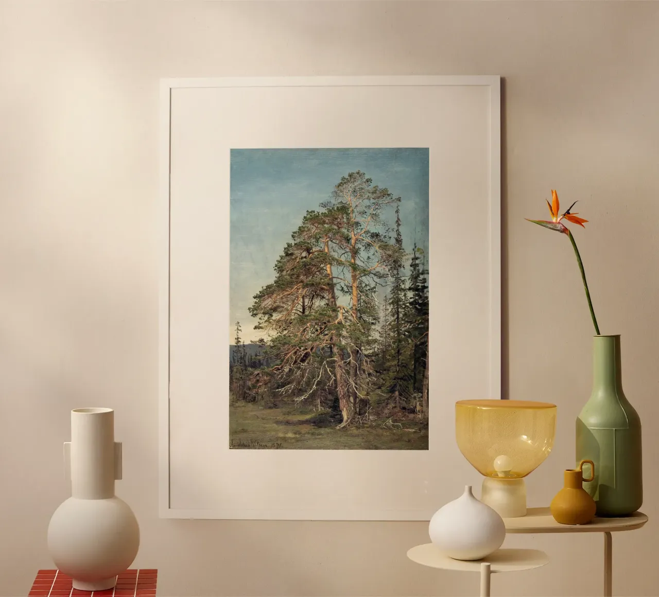 Pine Trees Landscape poster da apoloprints