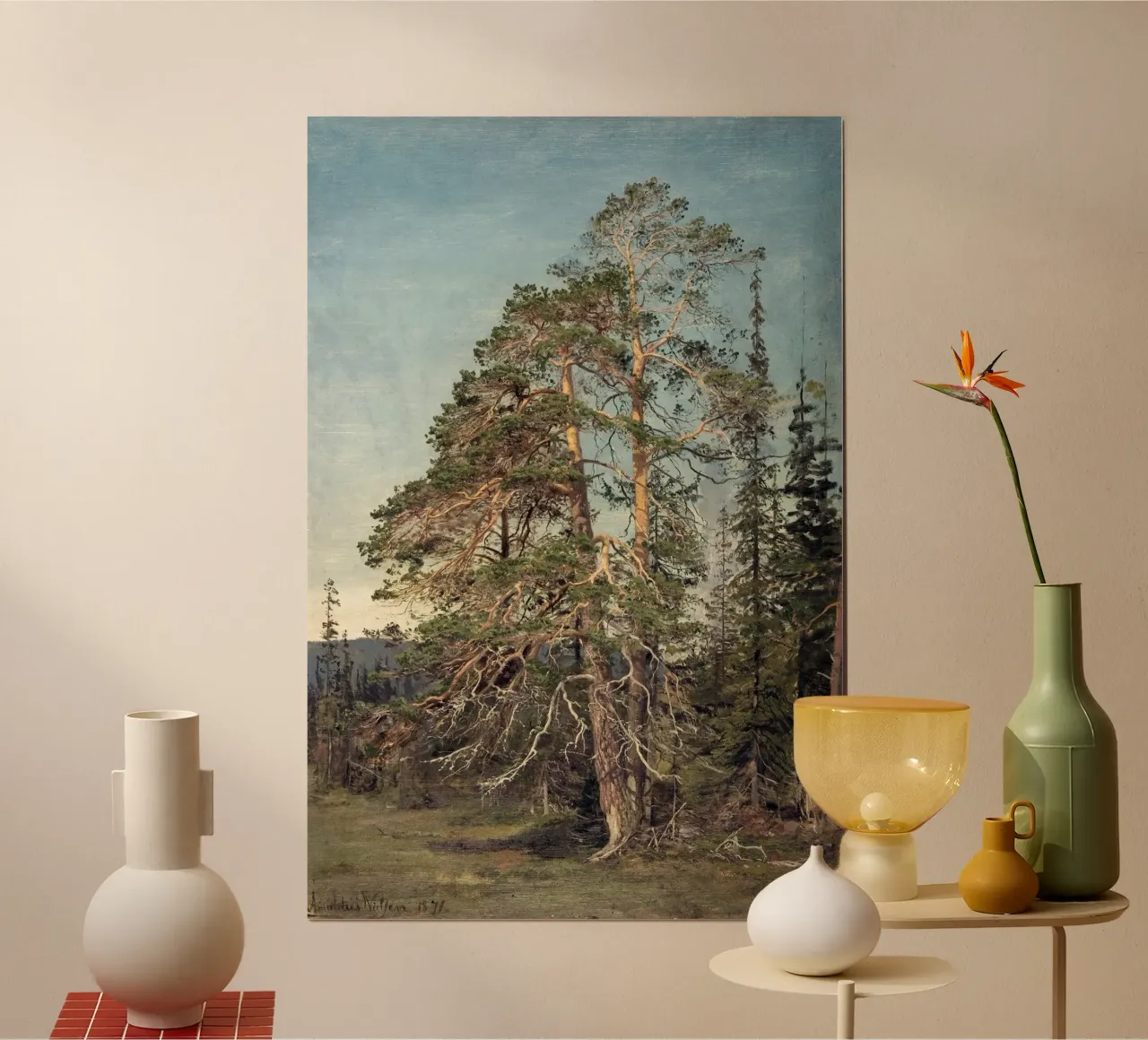 Pine Trees Landscape poster da apoloprints