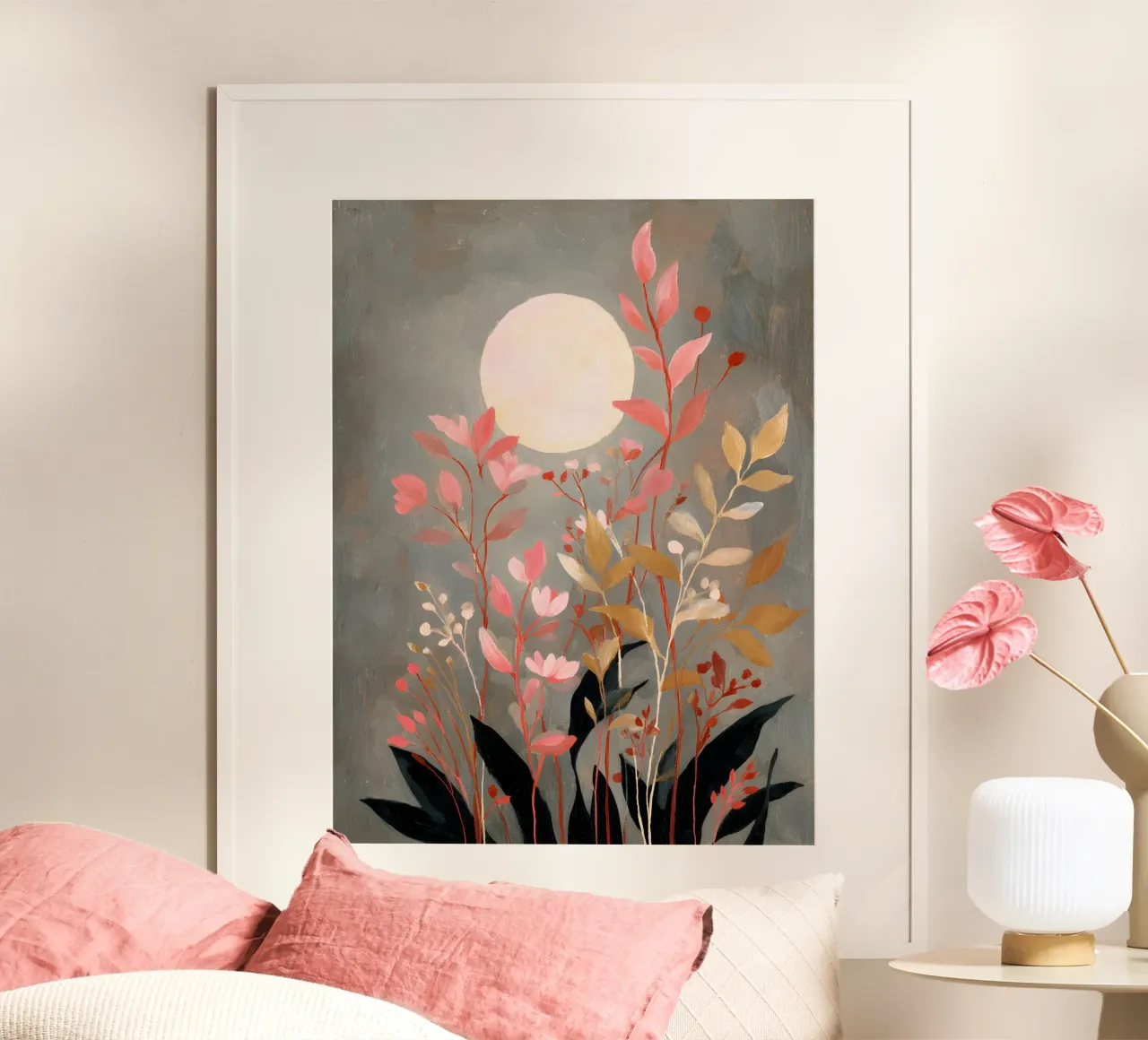 Moon and Flowers poster da Gypsy Galleria