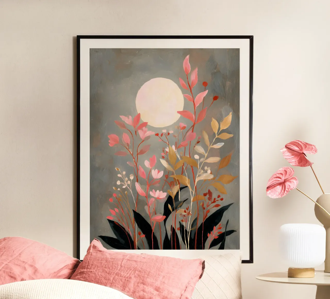 Moon and Flowers poster da Gypsy Galleria