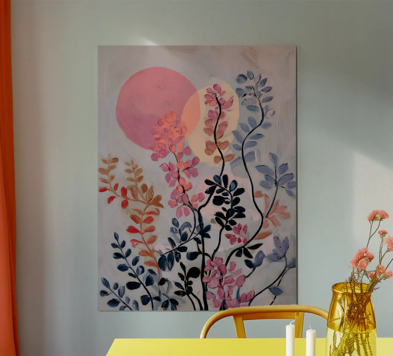 Whimsical Flowers and Moon poster da Gypsy Galleria