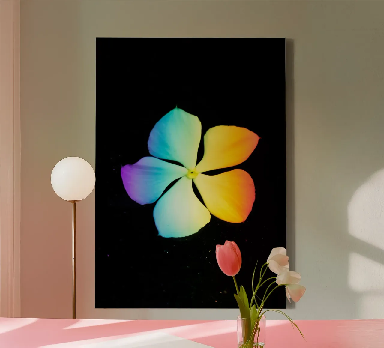 Flora #14 canvas met Baklijst van rafael campezato