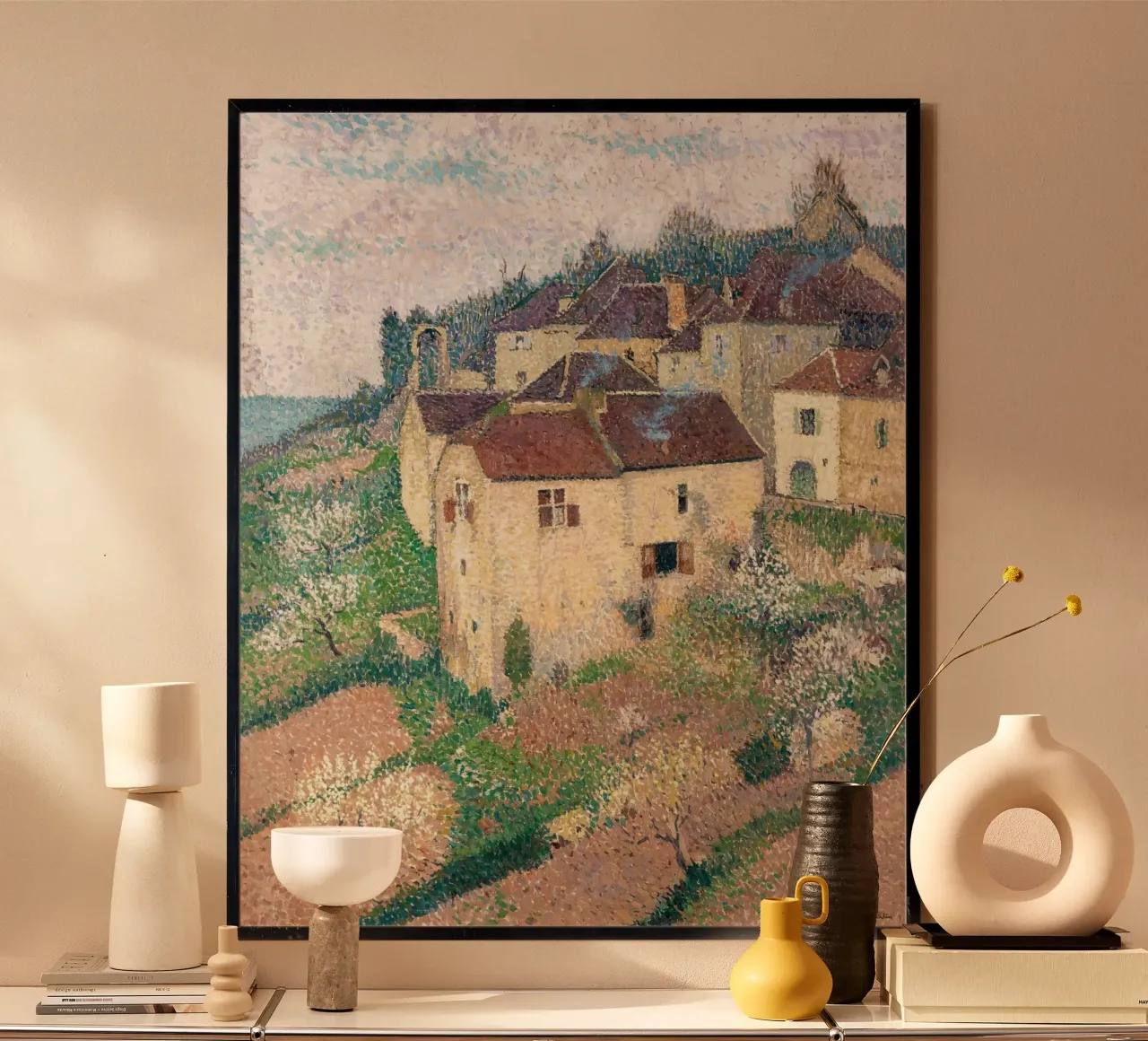 Coastal Maisons À Saint-Cirq-Lapopie poster da apoloprints