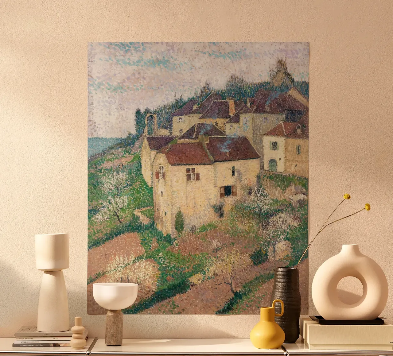 Coastal Maisons À Saint-Cirq-Lapopie poster da apoloprints