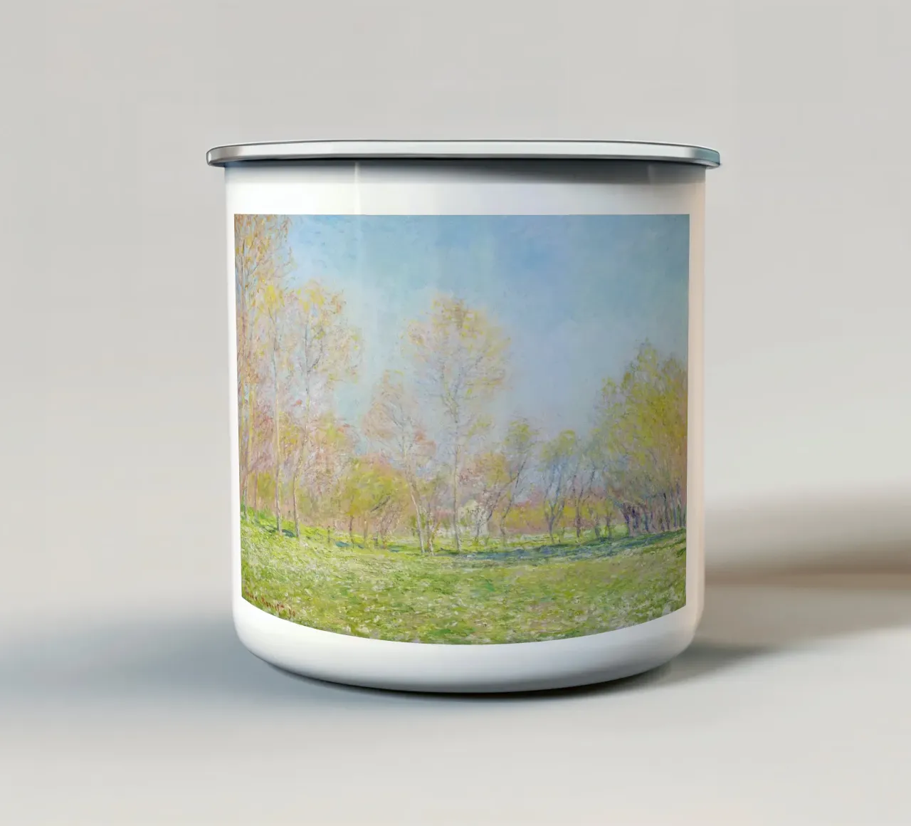 Claude Monet - Primavera a Giverny tazza in smalto da Jolie Prints