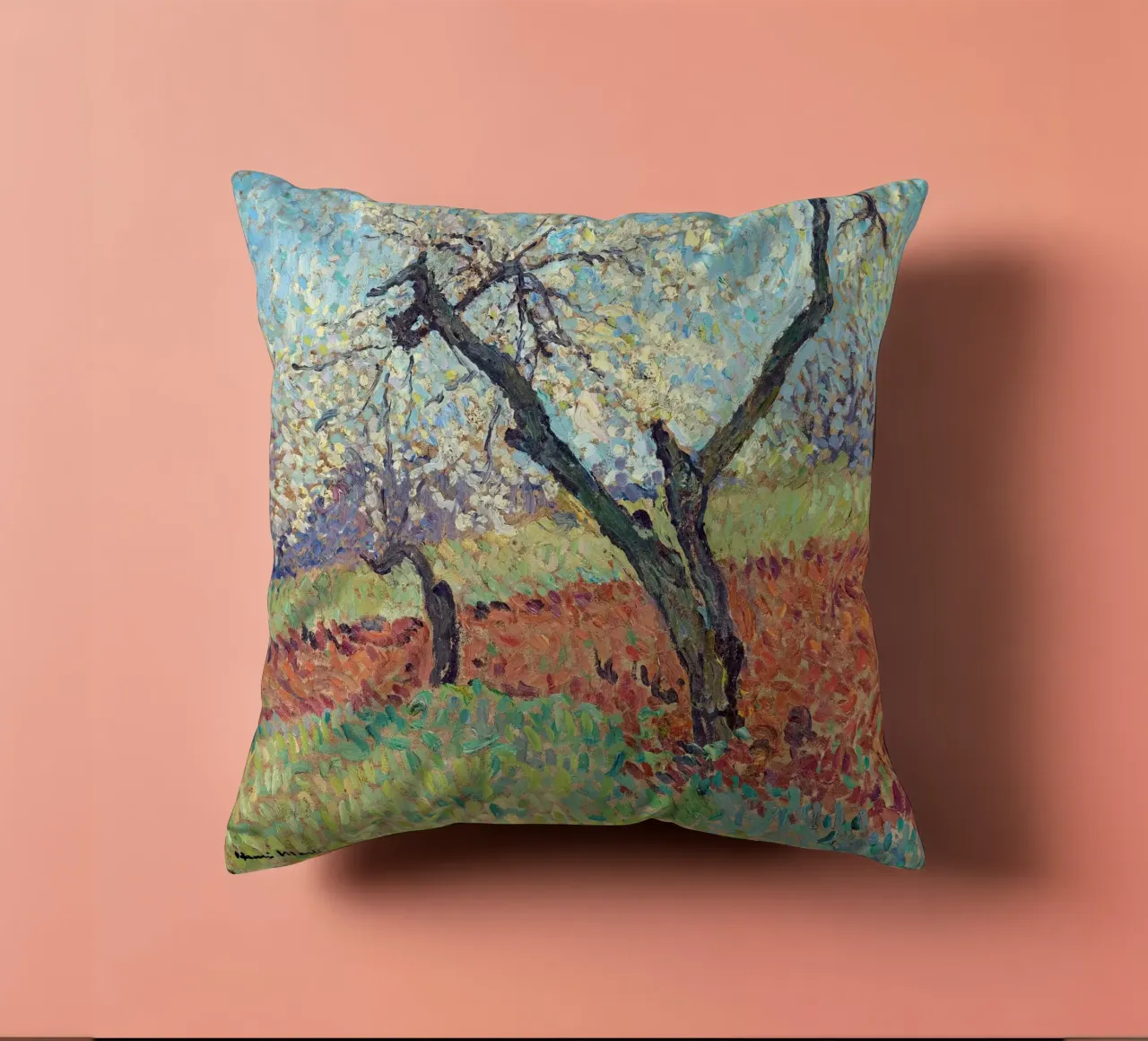 The Old Plum Trees cuscino da apoloprints