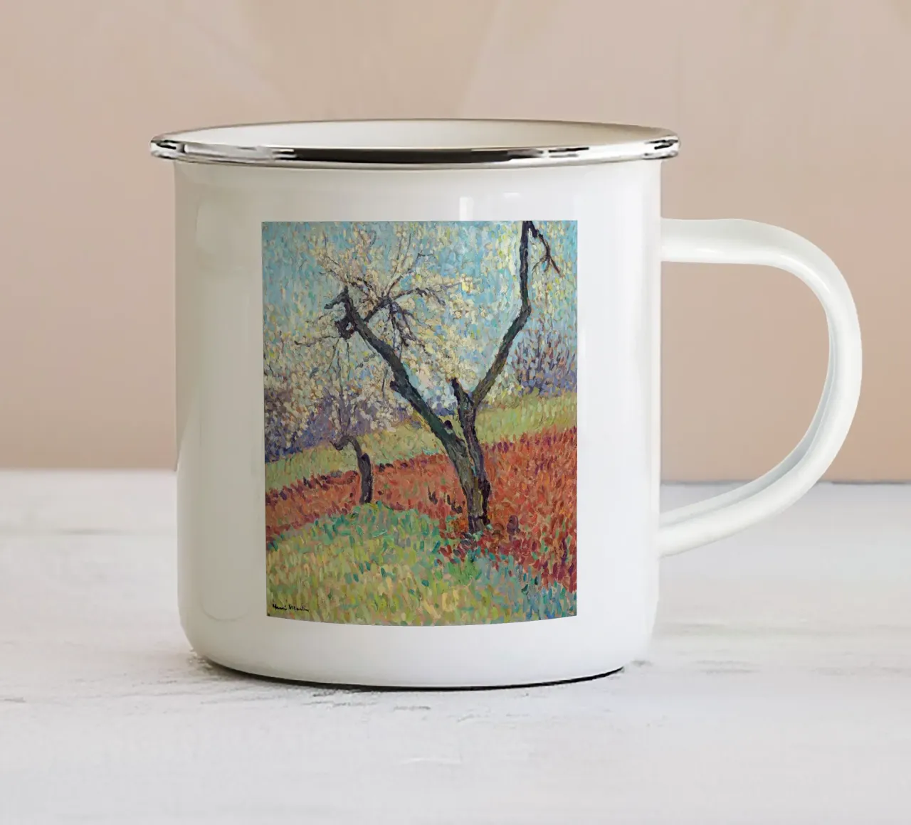 The Old Plum Trees tazza in smalto da apoloprints