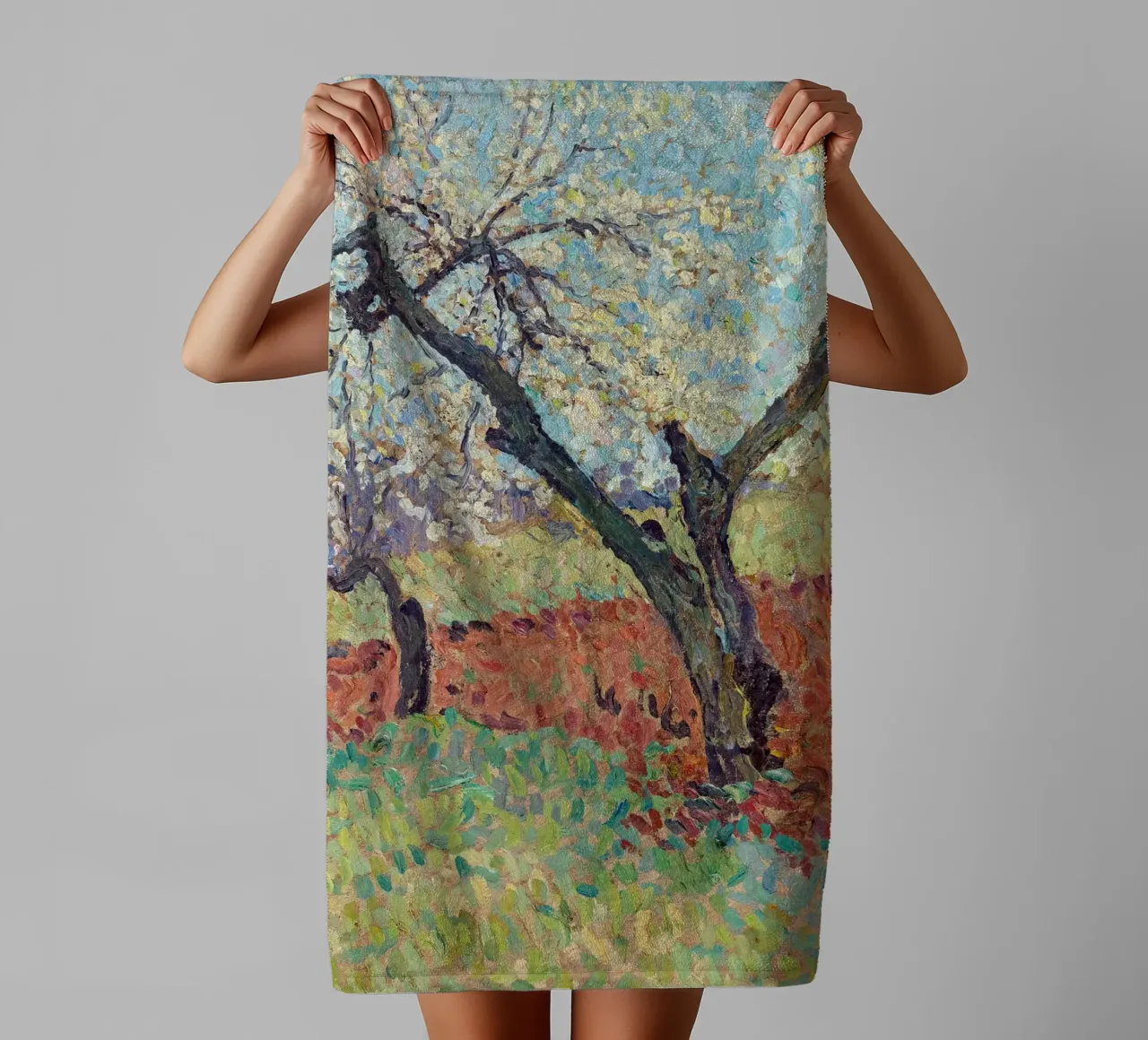 The Old Plum Trees asciugamano da bagno da apoloprints