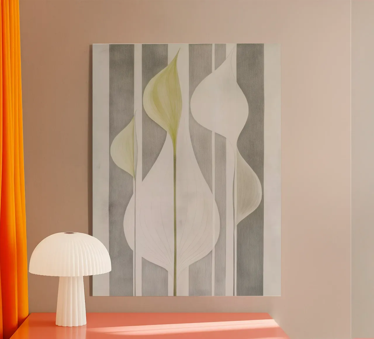 Botanisch abstract acryl van Imagine