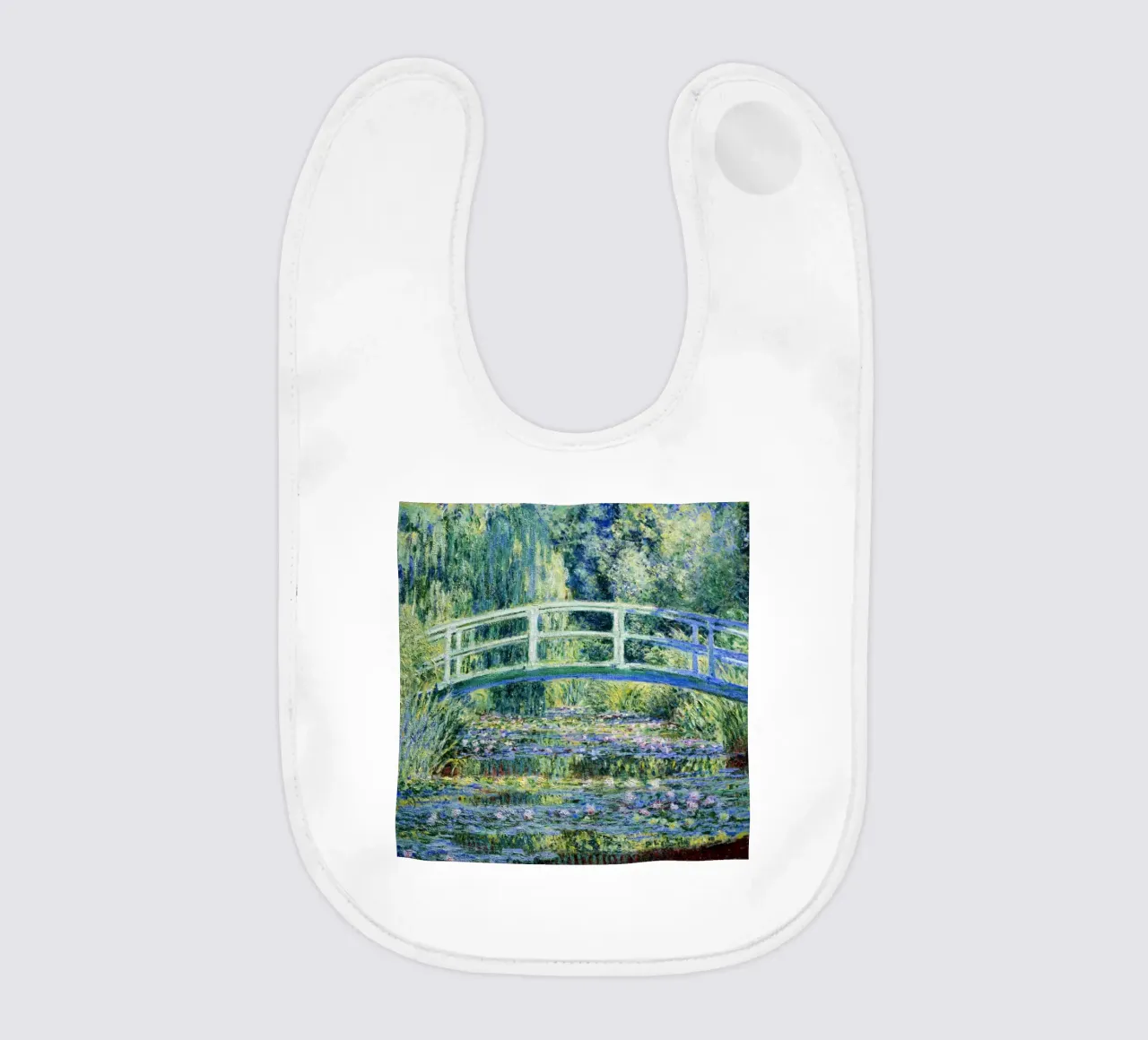 Claude Monet - Ninfee e ponte giapponese bavaglino da Jolie Prints
