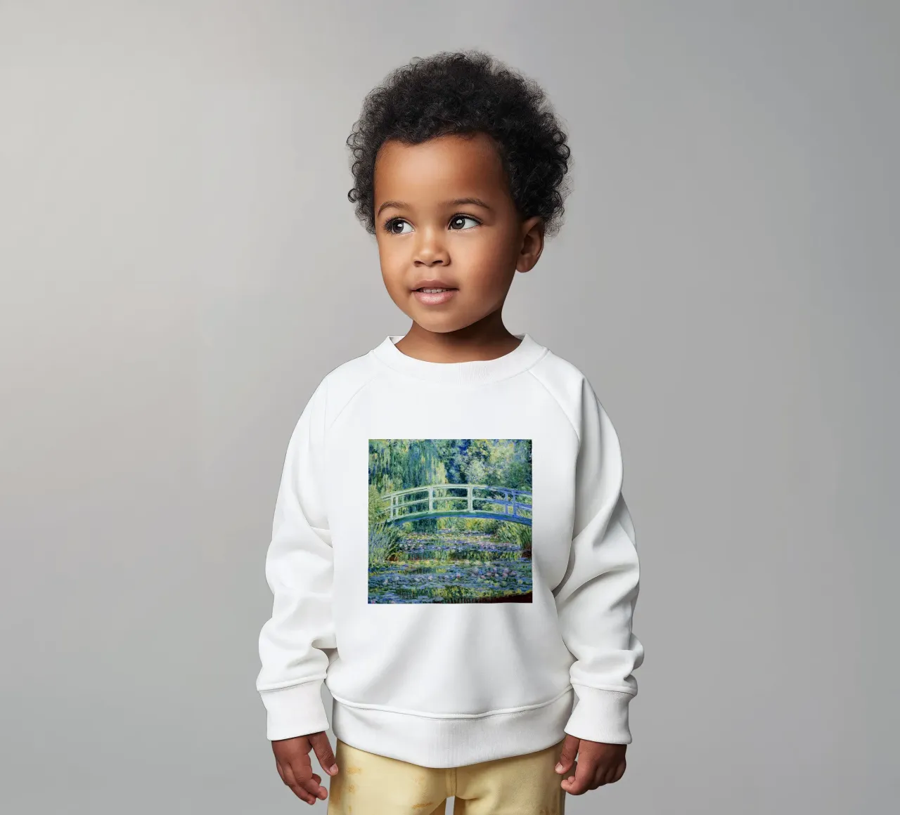 Claude Monet - Ninfee e ponte giapponese felpa neonato da Jolie Prints