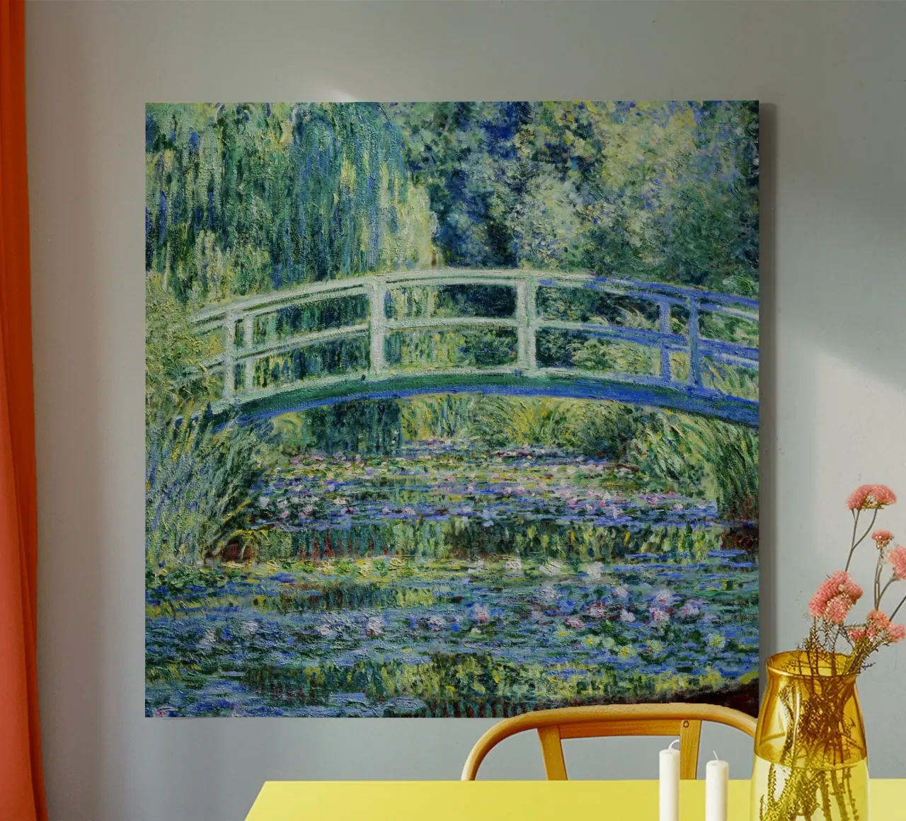 Claude Monet - Ninfee e ponte giapponese tela con Cornice a cassetta da Art History