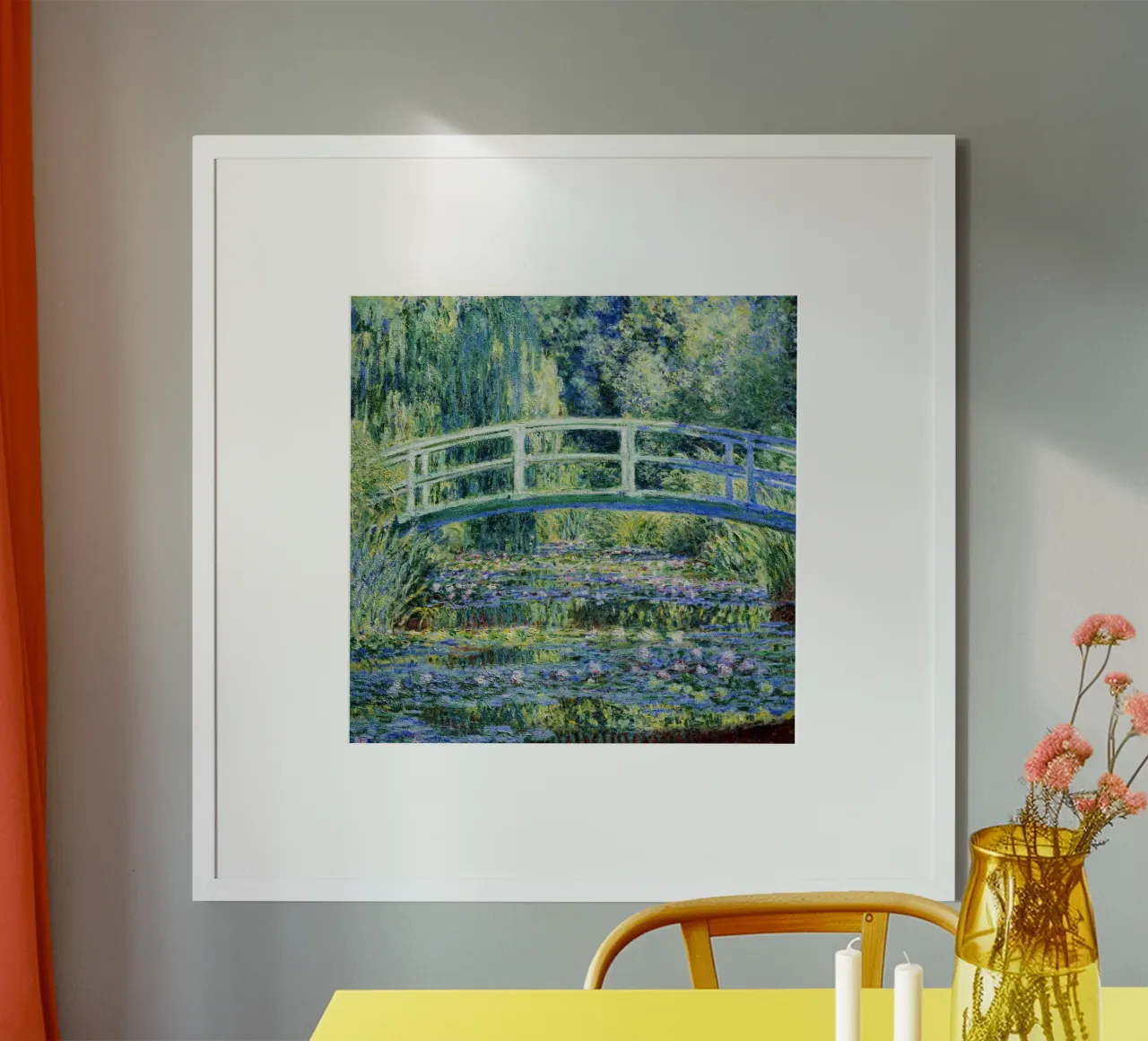 Claude Monet - Ninfee e ponte giapponese poster con telaio in plastica da Art History