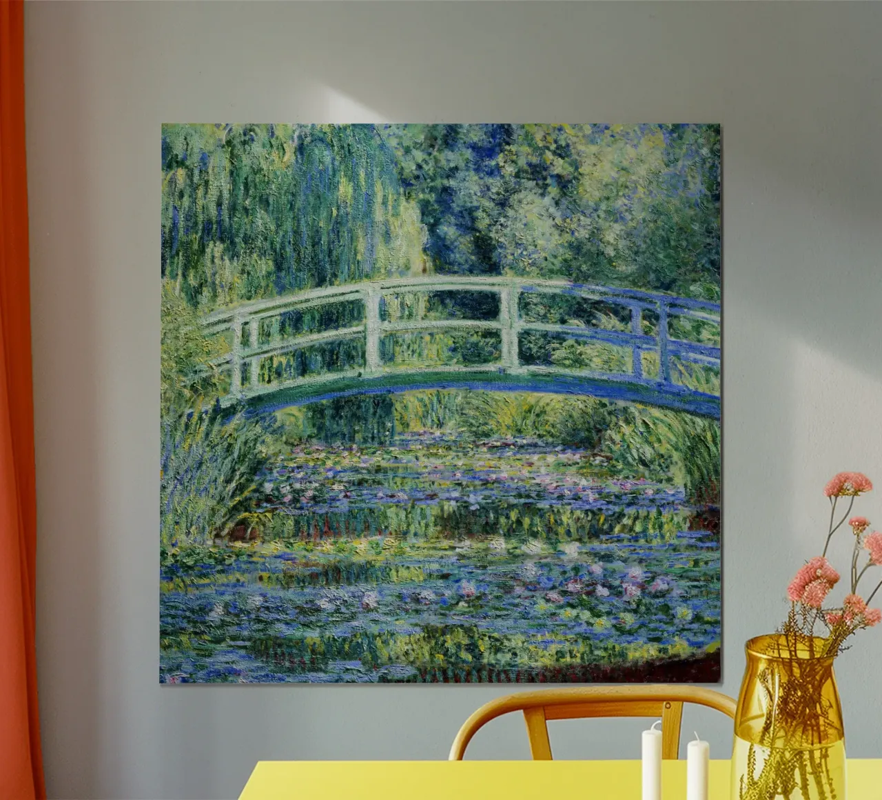 Claude Monet - Ninfee e ponte giapponese poster con telaio in plastica da Art History