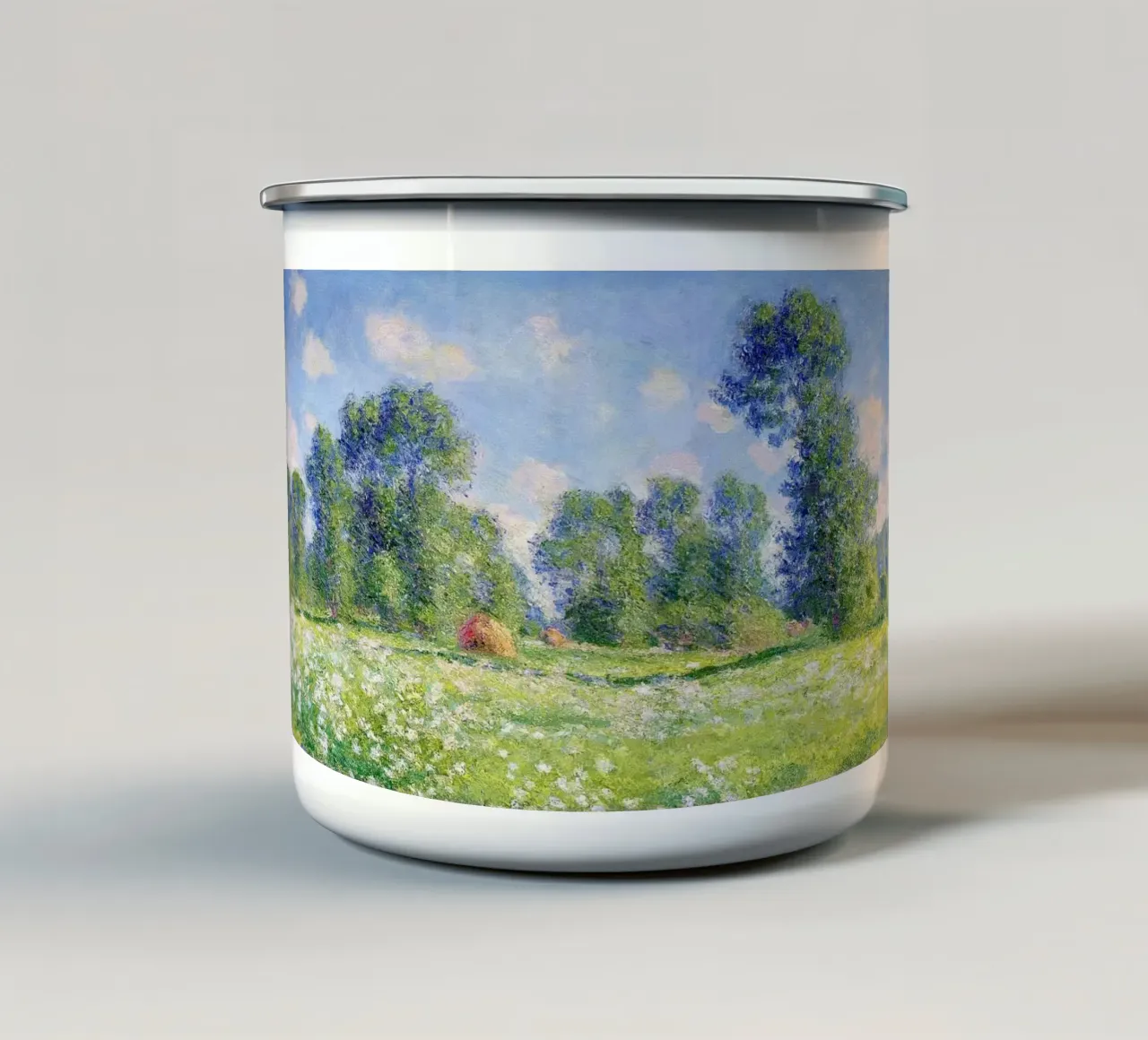 Claude Monet - Effetto primavera a Giverny tazza in smalto da Jolie Prints
