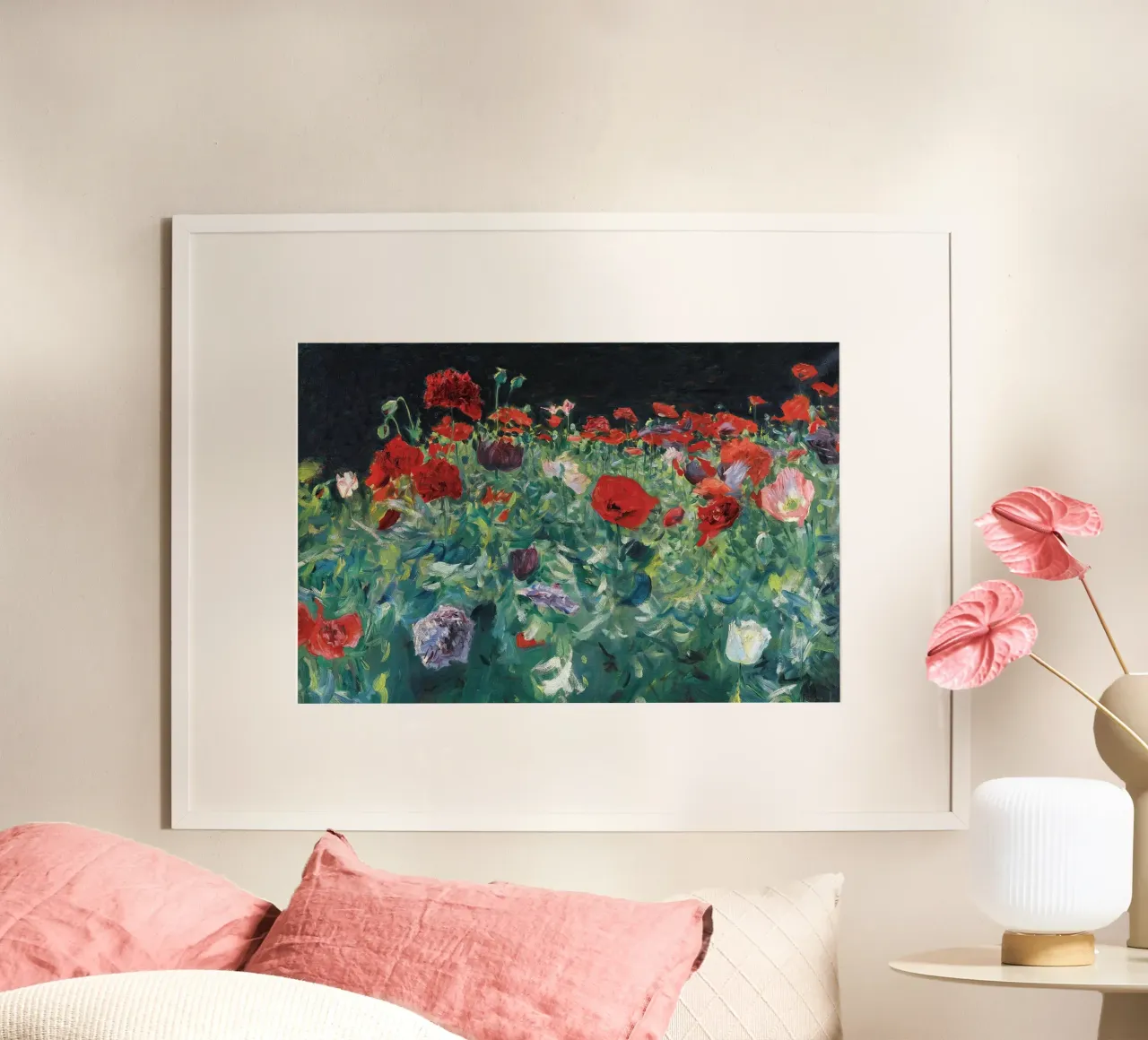 Poppies poster con telaio in legno da apoloprints