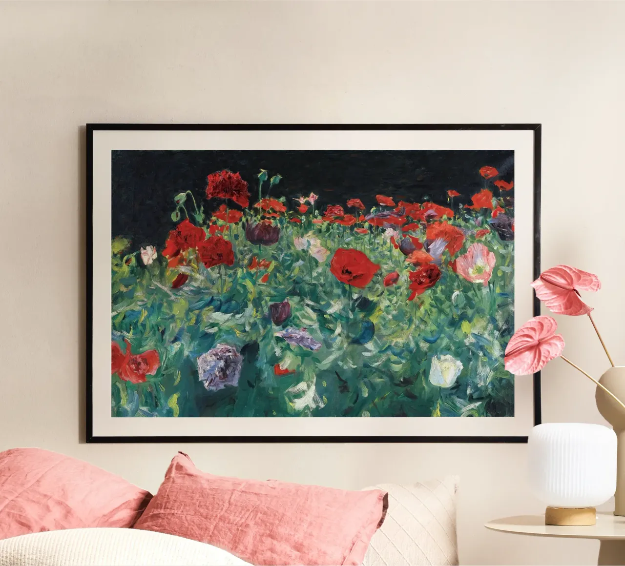 Poppies poster con telaio in legno da apoloprints