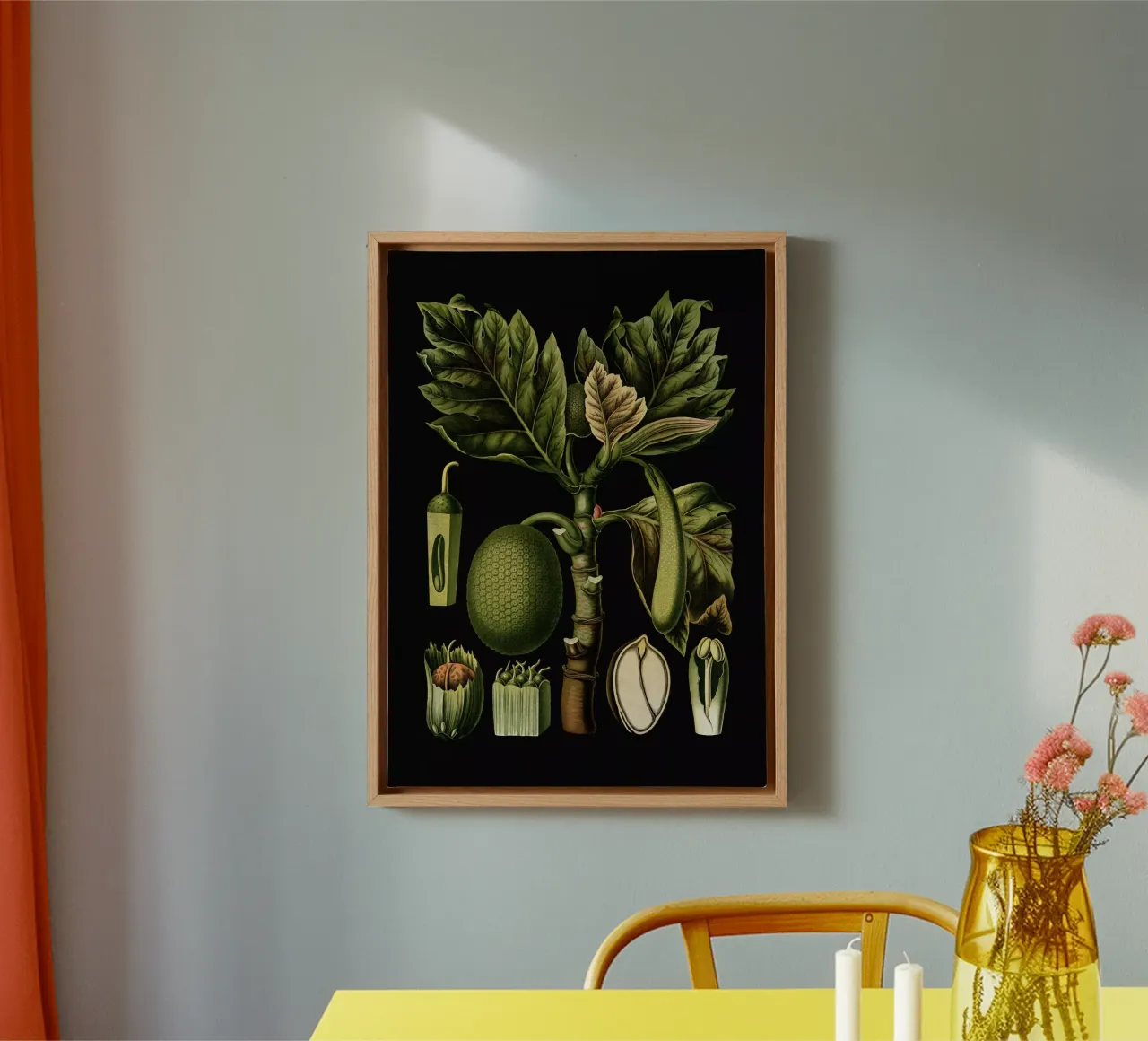 Vintage Bollmann 2 Brotfruchtbaum tela con Cornice a cassetta da Vintage Print Collection