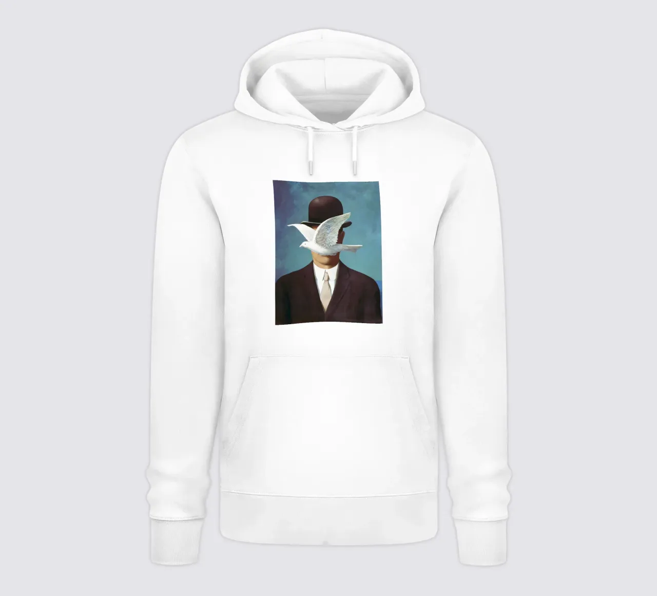 René Magritte - Uomo con bombetta felpa con cappuccio da Classic Art Prints