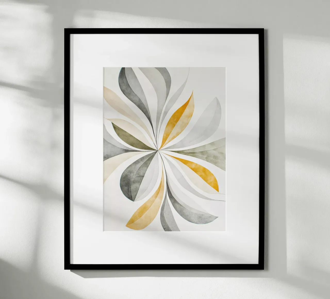 Fiore astratto poster con telaio in alluminio da Imagine