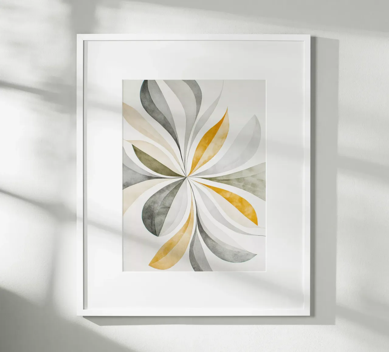 Fiore astratto poster con telaio in alluminio da Imagine