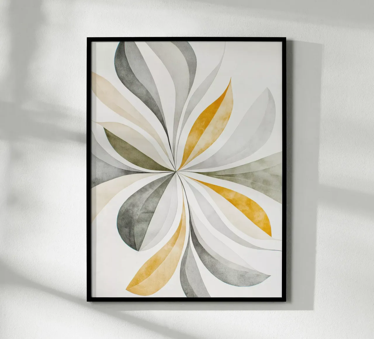 Fiore astratto poster con telaio in alluminio da Imagine