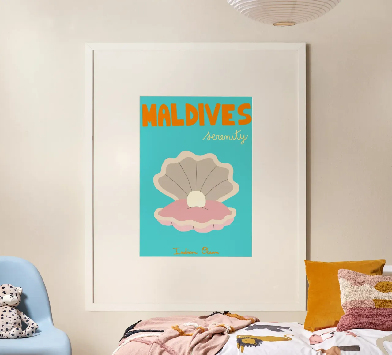 Maldive "Serenity", poster con guscio d'ostrica, arte dell'oceano poster da vintagepod
