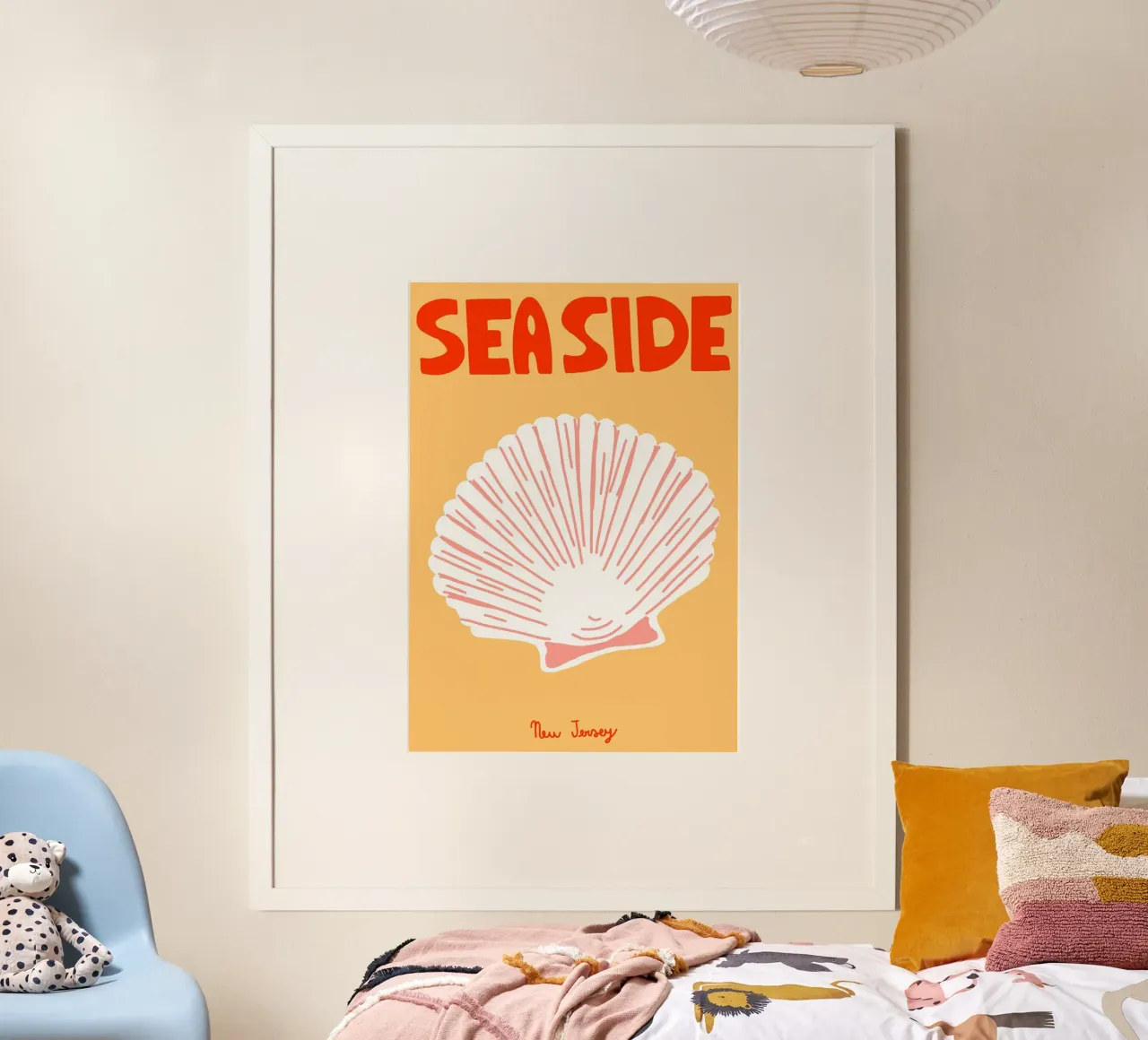 Seaside New Jersey, Poster di conchiglie sulla spiaggia, arte dell'oceano poster da vintagepod
