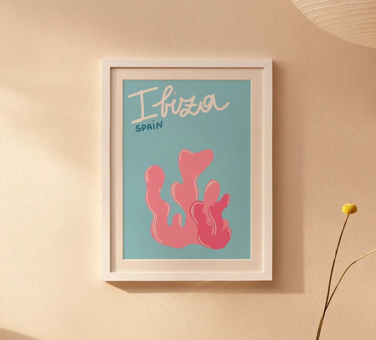 Ibiza Spanien, Abstrakte Korallen Poster, Ozean Kunst Poster von vintagepod
